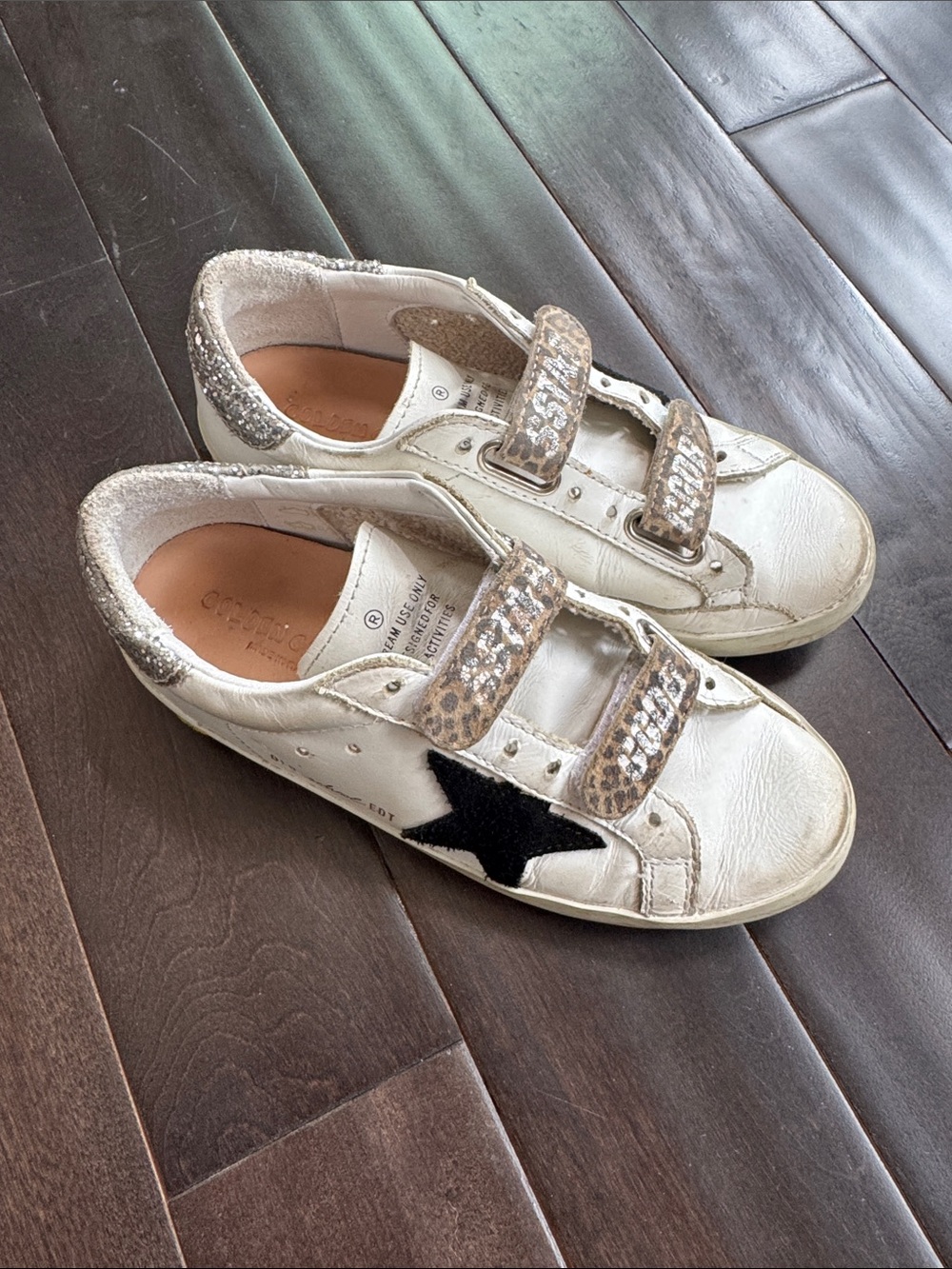 Golden Goose Super-Star Kids EU31 Distressed Velcro Sneakers - Picture 4 of 7